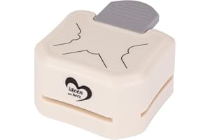 Ideen mit Herz Eck-Stanzer | 3 in 1 | Kreiere z.B. Grußkarten zum Geburtstag, Ostern, Weihnachten | für Papier von 120 bis 200 g/m² | mit 3 verschiedenen Motiven