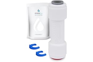 smardy Valvola di Ritegno 1/4" (6,35mm), Valvola di non Ritorno, Check-Valve, Quick-Fitting per Osmosi Inversa, Filtri per Frigoriferi e Filtri per Acqua