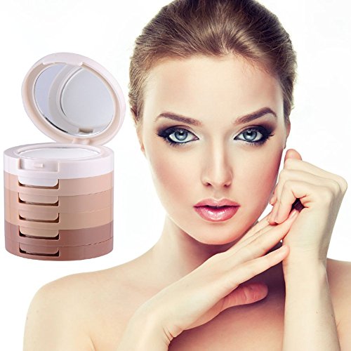 5 in1 Concealer Trimmen Pulver Abdeckcreme Paletten Whitening Oil Control Pressed Powder 5 Farben - 6