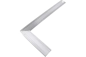 STANLEY 1-45-687 Équerre de menuisier 40x20 cm - Angles à 45° et 90° - Photogravure Recto Verso pour Une meilleure Lisibilité - Lame Robuste - Acier Inoxydable - Léger