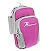 Produktbild FakeFace Neu Retro Armtasche Armband Tasche Unisex Oberarmtasche Schweißbänder Sport Tasche Geldbeutel Neopren für Sport Running Trekking Hiking Rose L
