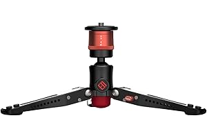 IFOOTAGE Cobra 3 Base, Mini Tripod Tabletop Tripod for Camera,5.9"/150mm Leg Length,Adjustable 3 Heights,360°/90° Flexible Head