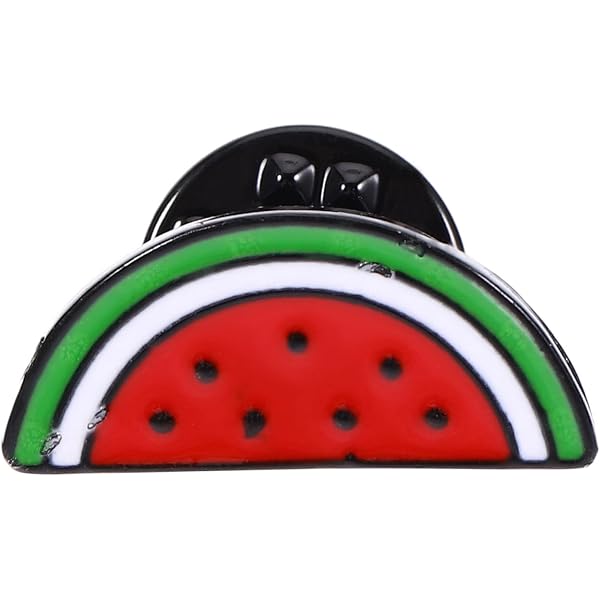 Lot De 3 Broches Pastèque Émail – Épingles Mignonnes Palestine Tranche De Fruit – Bijoux Accessoires Sac, Vêtements, Chapeau – Cadeau Été Fun