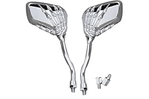Alamor Rétroviseurs Skull Claw pour Moto H-a-RL-EY H-on-da Su-zu-ki Yam-a-ha