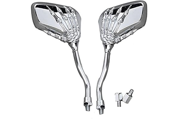Alamor Rétroviseurs Skull Claw pour Moto H-a-RL-EY H-on-da Su-zu-ki Yam-a-ha