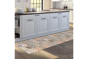 CREARREDA Tappeto cucina Passatoia, Antiscivolo lavabile in vinile 100% made in Italy