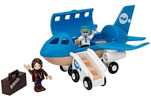BRIO World Blue Airplane Toy for Kids Age 3 Years Up - Railway Set Accessories & Add Ons