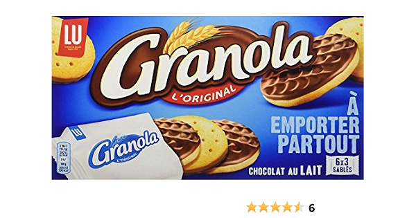 Lu Granola Au Chocolat Au Lait 6 X 3 Biscuits 225 G Amazon Fr Epicerie