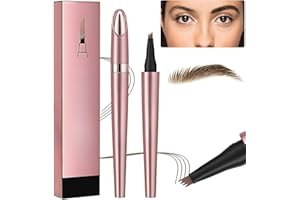ZISWIN Magic Eyebrow Pencil - 2024 New 3D Waterproof Microblading Eyebrow Pencil Contouring Pen - 4 Tip Natural Long-Lasting Fine Stroke Microblading Eyebrow Pen (Light Brown)