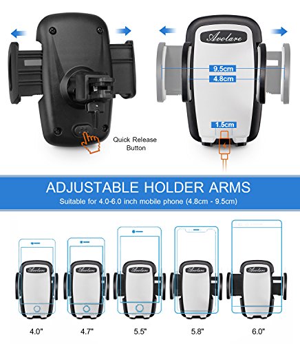 Supporto Smartphone Auto AvolareÂ® Universale Porta Air Vent Design Clip Supporto Telefono Cellulare Holder Bocchetta Aria Telefono Auto 360Â°Rotazione per iPhone 6 6S 5S 5C 6S Plus 7 7 Plus Samsung Galaxy S7 S7 edge S5 a5 S6 edge Huawei LG Sony Motorola GPS ecc