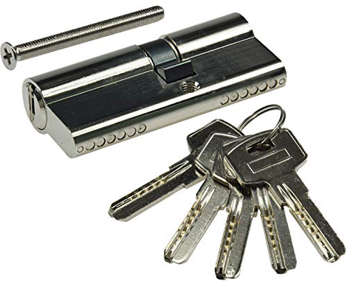 Preisvergleich Produktbild ChiliTec Schließzylinder für DIN Einsteck-Schlösser erhöhte Sicherheit (Zylinder + 5 Sicherheitschlüssel, 70mm (40+30mm))