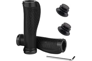 YooGeek Blue Ergonomic Grips Non-Slip Rubber Bicycle Handle, Bicycle Handlebar Grips, Bicycle Handle, Ergonomic Handlebar Grips for E-Bike, Trekking Bike, Mountain Bike, Touring Bike