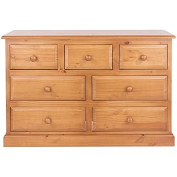 Furniture Home Source Corona Grey Chest Of Drawers Pine 6 Drawer
