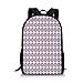 Produktbild School Bags Asian,Mandala Inspired Pattern Eastern Oriental Civilization Inspiration Heart Shapes Decorative,Pink Violet Blue for Boys&Girls Mens Sport Daypack