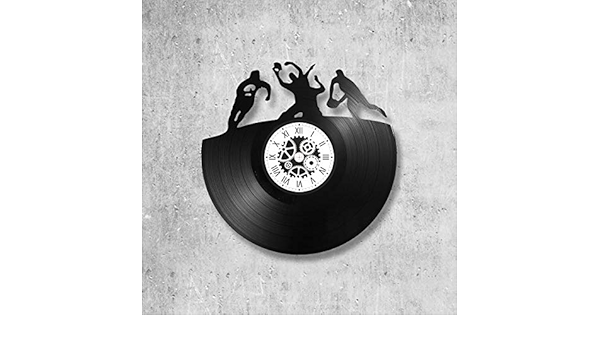 horloge murale en vinyle 33 tours fait main theme rugby sport equipe ballon nouvelle zelande amazon fr handmade horloge murale en vinyle 33 tours fait