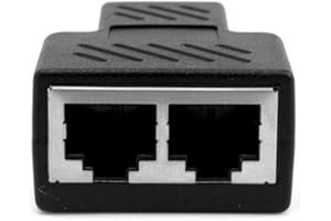 ROSEBEAR Splitter RJ45 Connecteurs Adaptateur 1 à 2 Ethernet Splitter Coupleur Double Prise pour Cat5 Cat5e Cat6 Cat7