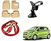 Auto Pearl Premium Quality Car Accessories Combo of Car Floor Foot Mats 4D Beige. & Car Heavy Duty Jumper Booster Cables Anti Tangle Copper. & Universal Car Windshield Mount Holder Mobile Stand. For Chevrolet Beat Type-2 RS.2019.00