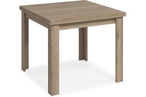 Mobelcenter, Mesa Comedor Cuadrada Extensible Natural, Mesa Salón o Cocina, Color Natural, Medidas: Ancho: 90 cm x Fondo: 90 cm x Alto: 76 cm, Ancho Mesa Extendida: 180 cm (1388)