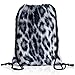 Produktbild style3 Schneeleopard Fellmuster Rucksack Tasche Turnbeutel Sport Jute Beutel