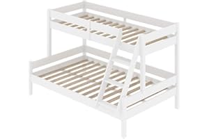 VitaliSpa Bunk bed Everest, White, 140x200 / 90x200 cm