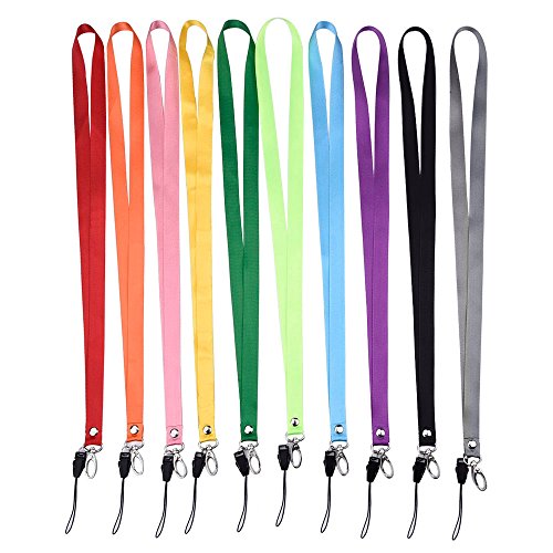 10 Colores 19 Pulgadas Nylon Elementos de Amarre del Cuello Correas para Tel  fonos Celulares M  viles  C  maras  Unidades Flash USB y Llaves  10 Piezas