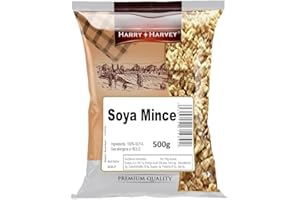 Harry Harvey Dried Soya Mince 500 g | High-Protein Vegetarian Meat Alternative | Textured Soy Chunks for Curries, Bolognese, Stir-Fries | Low Fat, Versatile & Nutritious