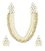 Zaveri Pearls Gold Non-Precious Metal Beautiful Pearl & Kundan Necklace Set For Women-Zpfk4788 RS.620.00