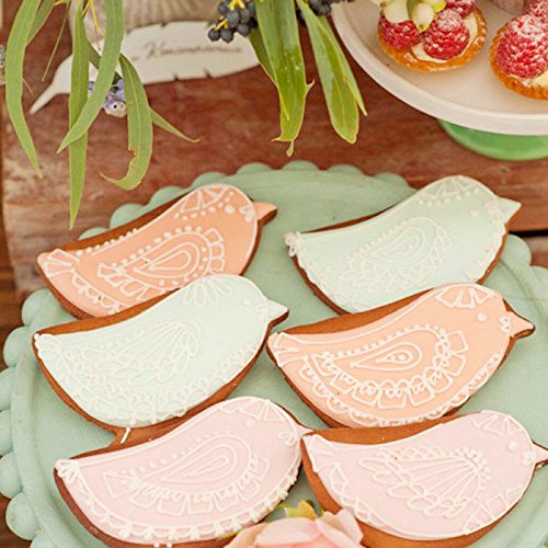 Edelstahl Keks Ausstecher Non Stick Ausstechformen Tortendeko Vogel 8 x 5.6 x 2cm - 3