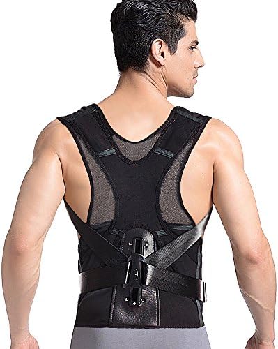 Pioneeryao Posture Corrector Adjustable Back Support Brace Belt Lumbar Spinal Support to prevent or relieve pain cased by bad posture, improve self confidence (XXL)