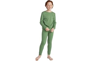 LAPASA Jungen Thermounterwäsche Set 100% Baumwolle - warmes Unterwäsche Set für Kinder, Pyjamaset - Leggings Langarmshirt (Thermoflux B10)