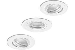 Aigostar Faretti LED da Incasso, 5W, 370 Lumen, 4000K Luce Bianco Naturale, Orientabili a 30°, per Cartongesso, Foro Incasso Ø70-75 mm, 220-240V, Set di 3