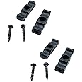 Large Black Turn Buttons & Screws Latch Thumb Catches Black 50mm/2-Inch for Shed Doors Garden Animal Pens Rabbit Hutch Pack of 4.