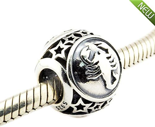 PANDOCCI Scorpio Star Sign Charms 2016 Autumn Jewelry Collection Silver Beads Fits DIY Bracelets 925 Sterling Silver Charms DIY Jewelry