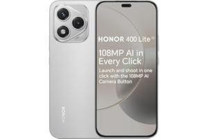 HONOR 400 Lite Unlocked 5G Android AI Smartphone, AI Camera Button,108MP Camera,8GB+256GB Storage,Water Resistance,Velvet Gray, 6 Months Extended Warranty (UK Version)