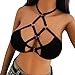 Produktbild Resplend Frauen Bandage Dessous Korsett Push Up Top Hohler Riemchen-BH Unterwäsche (Schwarz, S)
