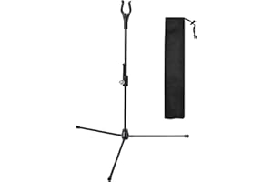 FACULX Soporte de arco recurvo compuesto para arco, patas de 48 cm de altura, color negro