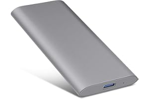 Sincelo Hard Disk Esterno 1tb Type C USB3.1 Hard Disk Esterno per PC, Mac, Desktop, Laptop, MacBook, Chromebook (1tb, Grigio)