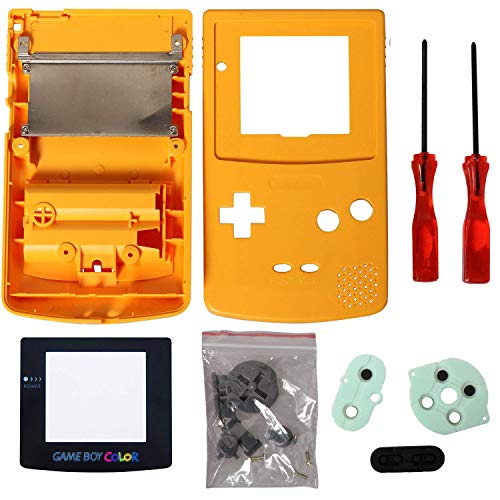 Timorn Completo Vivienda Shell Case Cover Reemplazo para GBC Gameboy Color (Amarillo)