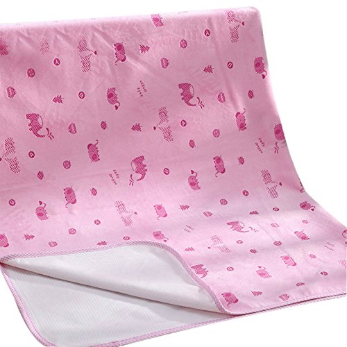 Preisvergleich Produktbild Bewegliche Baby-Windeln 3 Schicht Wasserdichte atmungsaktive Waschbare Frauen Physiologische Periode der Neugeborenen Kinder Matratze (74 * 98cm) (Pink)