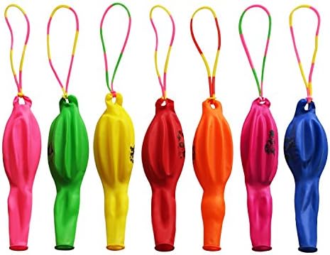 Autumn Love Multi-Coloured Large Punch Balloons with Rainbow Elastic Bouncy for Party Bag Fillers Decoration Pack of 50