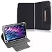 Produktbild NAUC Medion E6912 Robuste Tablet Schutzhülle Universal Tablet-Tasche aus hochwertigem Kunstleder Tasche Hülle Standfunktion kombiniert Schutz und Design in 10 verschiedenen Farben Cover Case, Farben:Schwarz