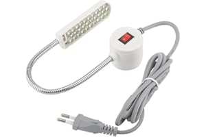 ‎ZERODIS 30 LEDs Sewing Machine Light Gooseneck Light Lamp with Magnetic Base for Sewing Machine Drills Desks Music Stand Craft Workbenches Lathes Lamps (EU Plug)
