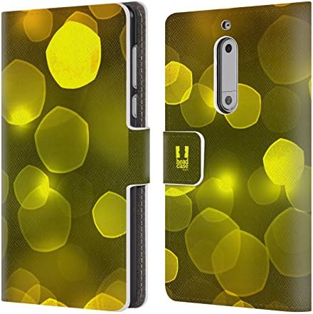 Head Case Designs Pentagon Bokeh Patterns Leather Book Wallet Case Cover For Nokia 5