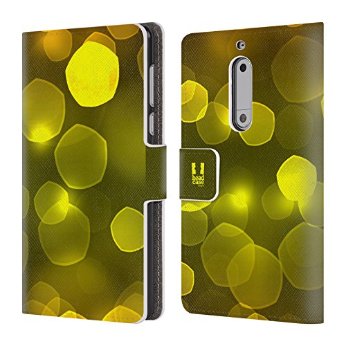 Head Case Designs Pentagon Bokeh Patterns Leather Book Wallet Case Cover For Nokia 5