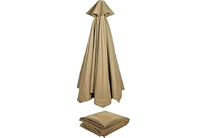 EARNMORE Toldo De Recambio De Sombrilla (2.7m/3.0m) Toldo De Repuesto Sombrilla para 6 Brazos/8 Brazos, Cubierta De Sombrilla De Tela De Repuesto, para Jardín, Patio, Piscina, Terrazas, Sombrilla En Voladizo