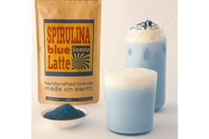 PureGusto Spirulina Blue Latte Powder, Vegan, Dairy-Free, 225g