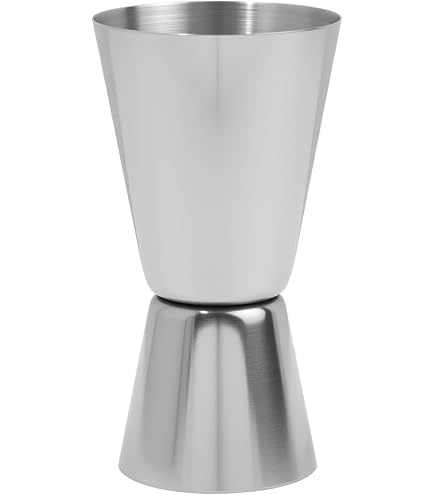 RUIJIE Lot De 3 Verres Doseurs à Cocktail En Acier Inoxydable - 3 Cl/4 Cl/5 Cl - Petit Jigger Avec Graduation Intérieure - Double Gobelet De Mesure Du Gin - Avec 4