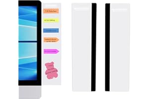 Yuannee Akrylowa tablica memo do monitorów komputerowych, 2 szt., przezroczysta tablica na notatki z folią samoprzylepną, artykuły biurowe, na biurko i do domu, do monitora, z lewej i prawej strony