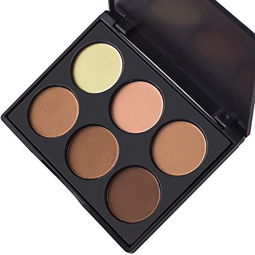 DE’LANCI 6 Colour Press Powder Contour Palette Gesicht Foundation Hervorhebungen Contouring Makeup Kit Up Set Travel Size Stellen - 4