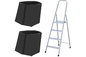 OPERITACX Non Slip Ladder Feet Cover - 2Pcs Ladder Leg Protective Pads, 2x4CM Folding Rubber LadderFeetCovers, LadderFeet Protector Cover for Home Industrial